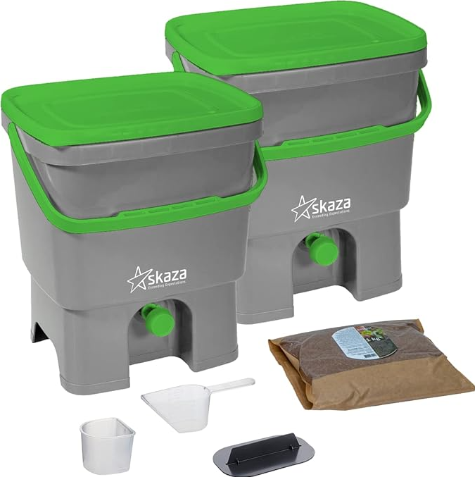 Kit Double Bac Skaza Bokashi - 2 composteurs 16L